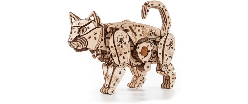 Eco-Wood-Art Kits de montage Chat Nature