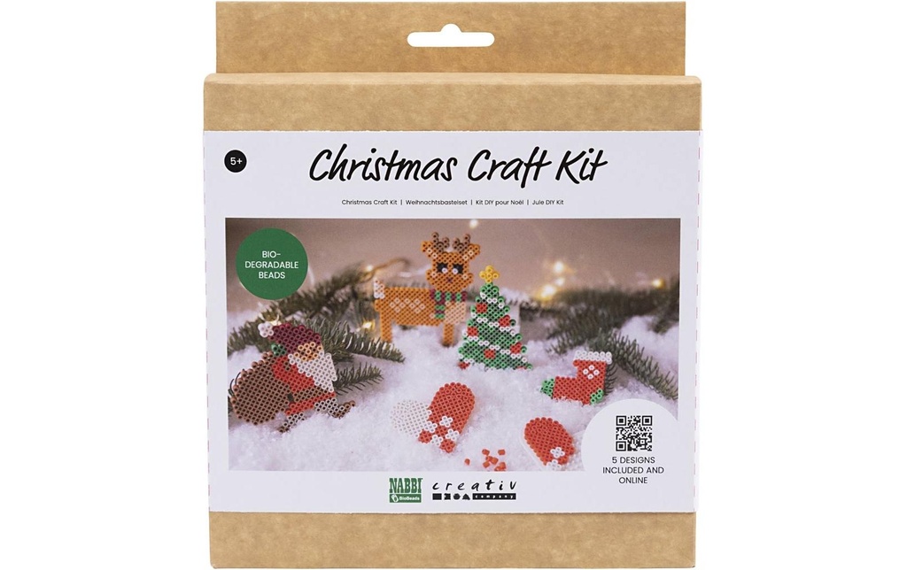 Creativ Company Perles à repasser bio avec 5 motifs de Noël