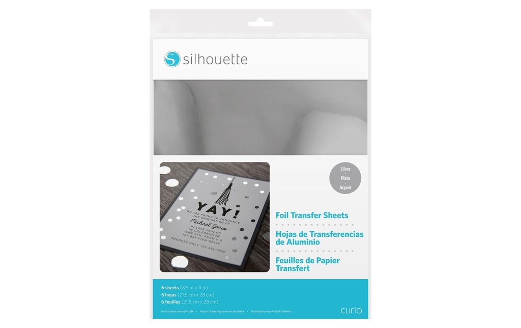 Silhouette Papier de bricolage Transferfolie Argent