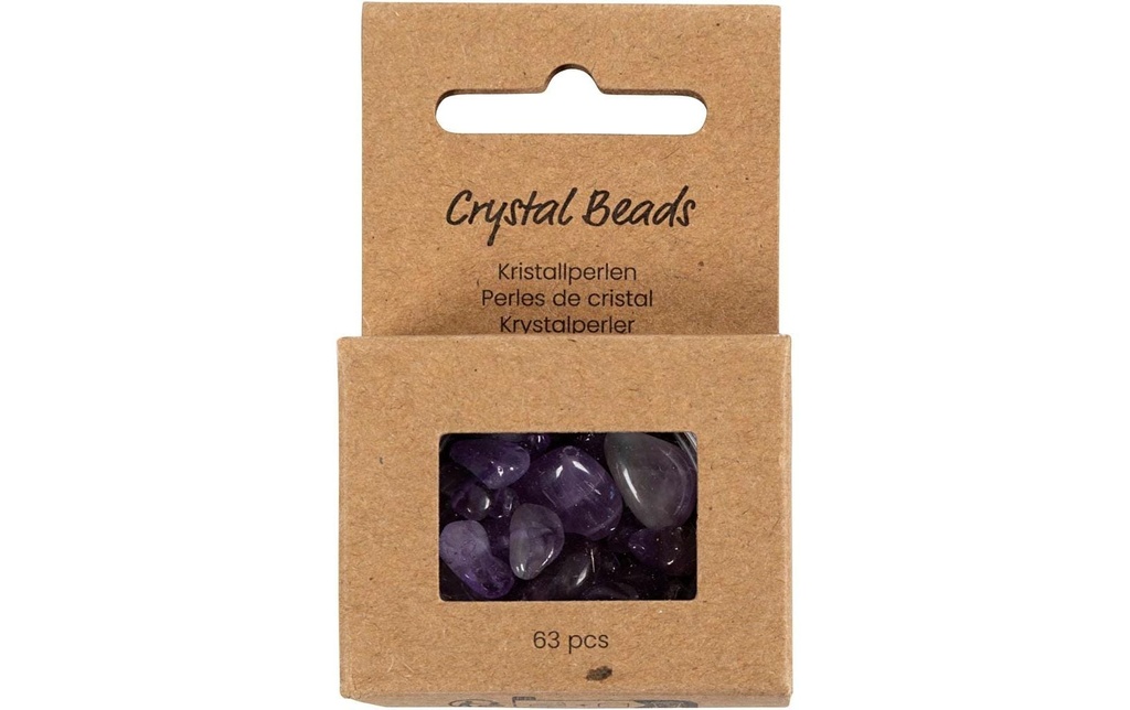 Creativ Company Kits de perles Perles de cristal Lilas, 7-12 mm