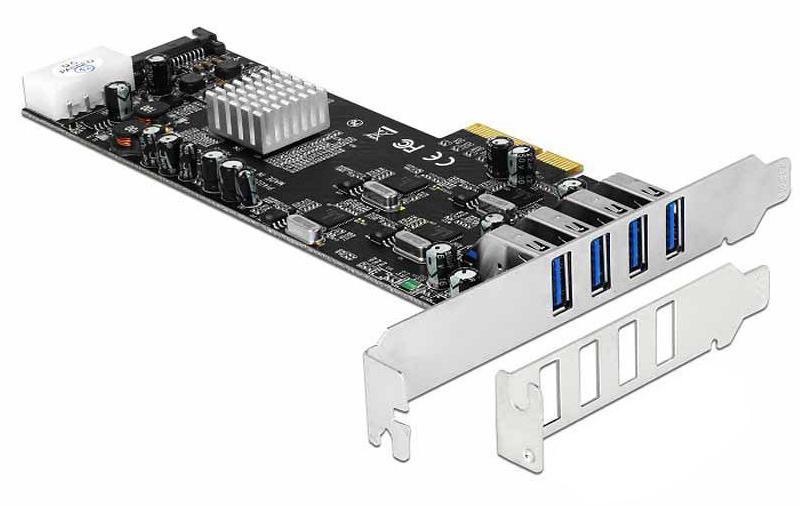 Delock Carte PCI Express USB 3.0 Typ-A - 4x Quad Channel