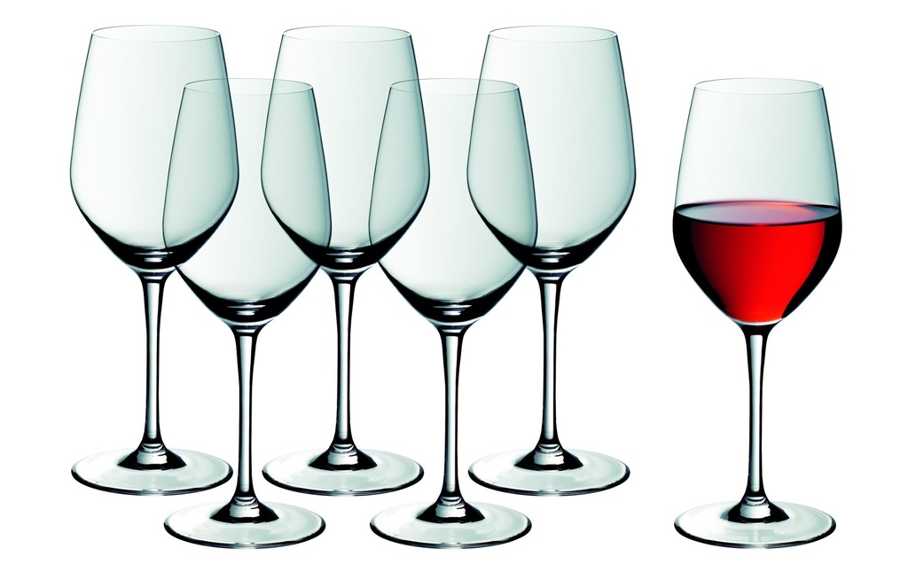 WMF Verre à vin rouge EasyPlus 450 ml, 6 Pièce/s, Transparent