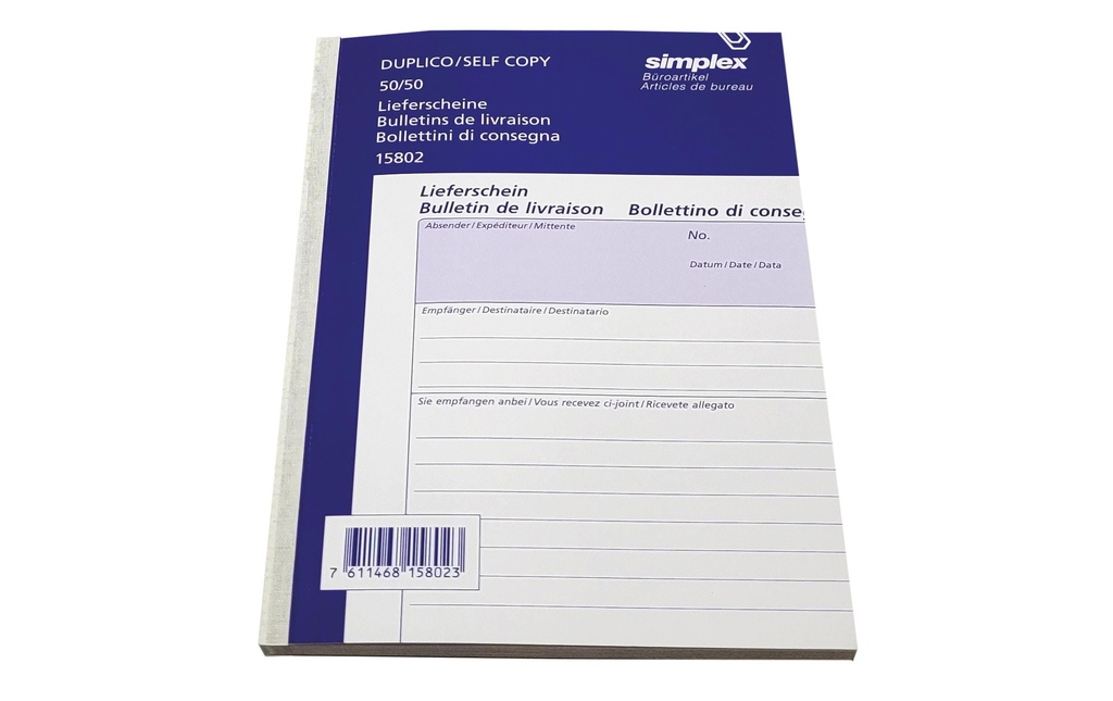 SIMPLEX Bulletin de livraison A5 (50 pces)