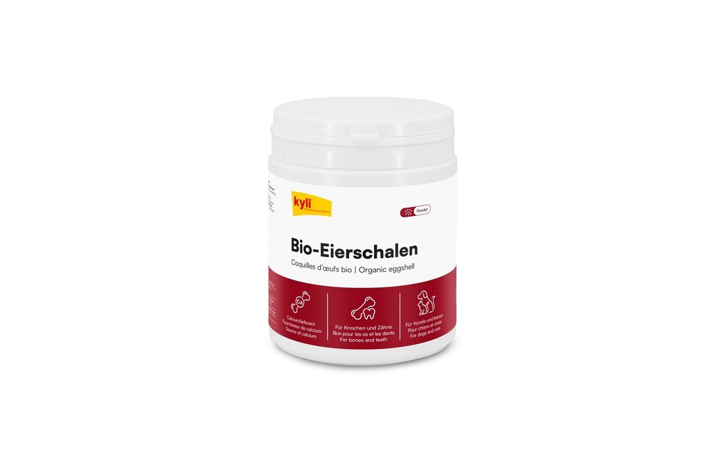 kyli Supplément alimentaire pour chiens Coquilles d'œufs bio, 470 g