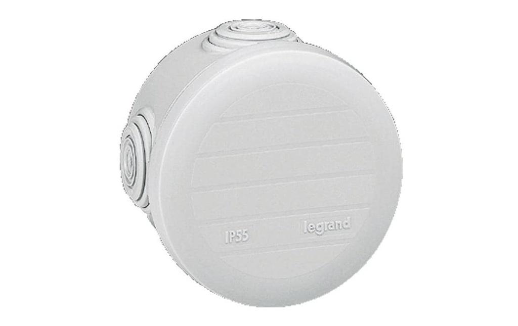 Legrand Boîte de dérivation Plexo AP, mouillé IP55, gris Rond 60 x 40 mm