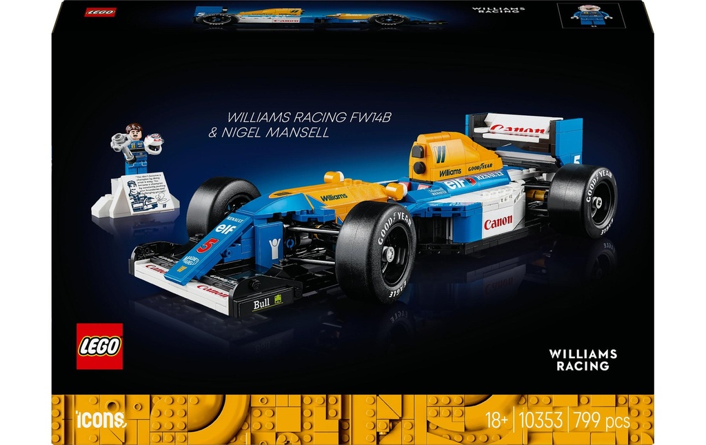 LEGO® Icons Williams Racing FW14B avec Nigel Mansell 10353