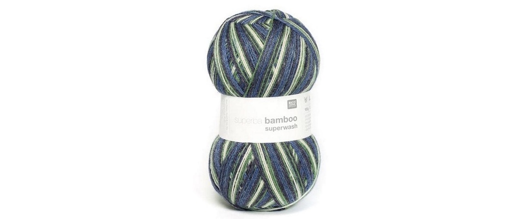 Rico Design Laine Le bambou pour les chaussettes 4 fils, 100 g, Vert olive