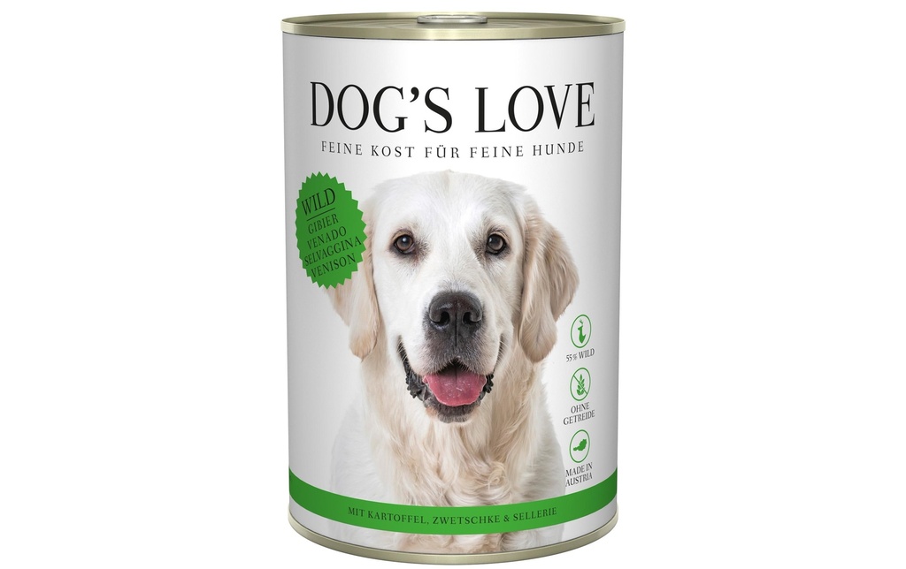 Dog's Love Alimentation humide Adult Wild, 400 g
