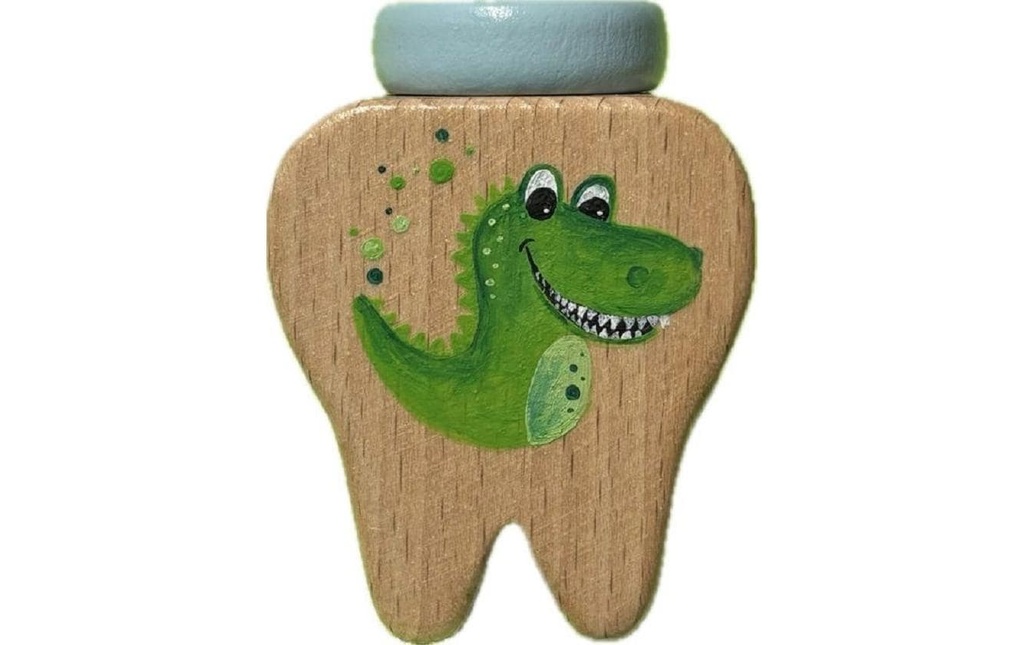 Spielba Holzspielwaren Boîte à dents de lait Dino