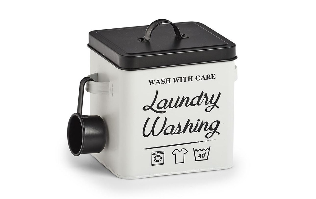 Zeller Present Boîte à lessive Laundry 7 l, Blanc