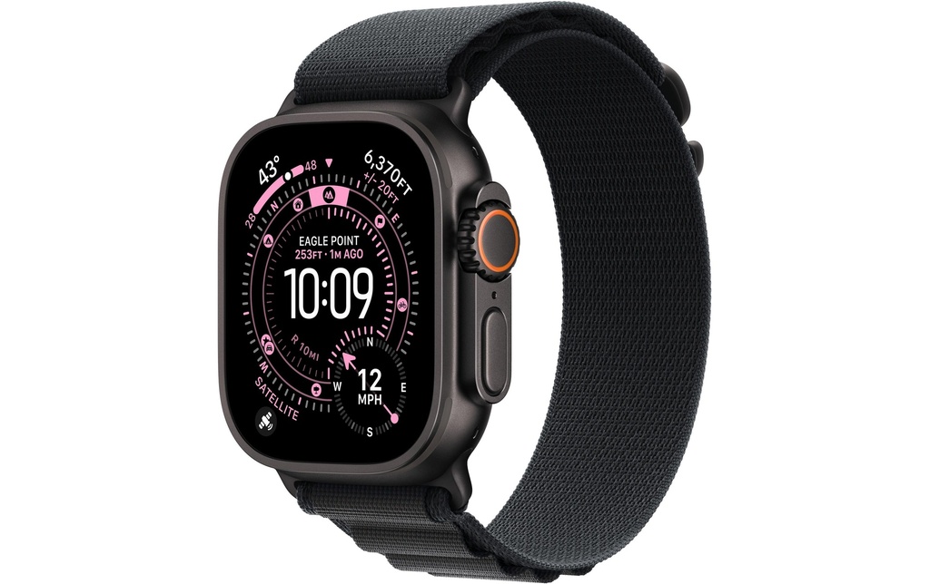 Apple Watch Ultra 3 Black Titanium Black Alpine Loop S