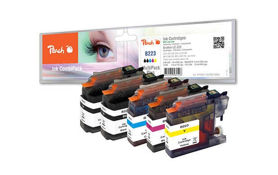 Peach Kits d’encre Brother LC-223 Multipack Plus C, M, Y, 2x BK