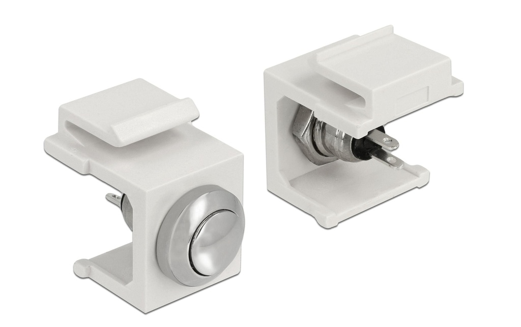 Delock Module Keystone Bouton-poussoir blanc