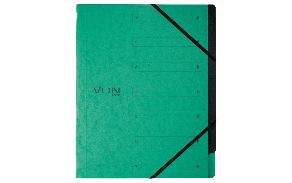 VON Classeur à compartiments avec 6 compartiments, Vert