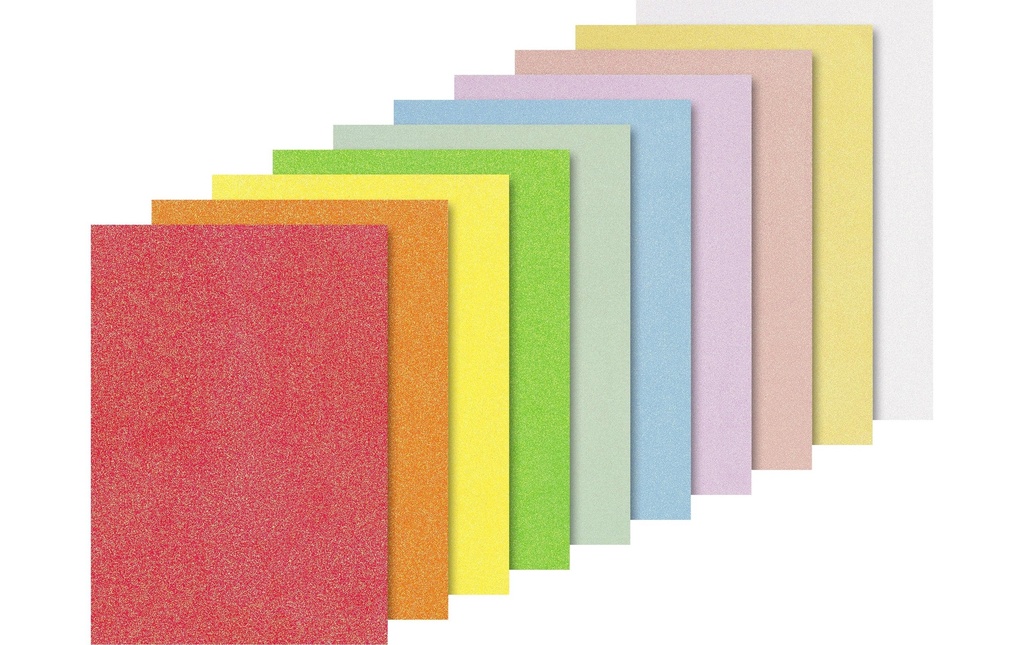 Heyda Boîte à paillettes Iris 10 feuilles à 200g/m², A4