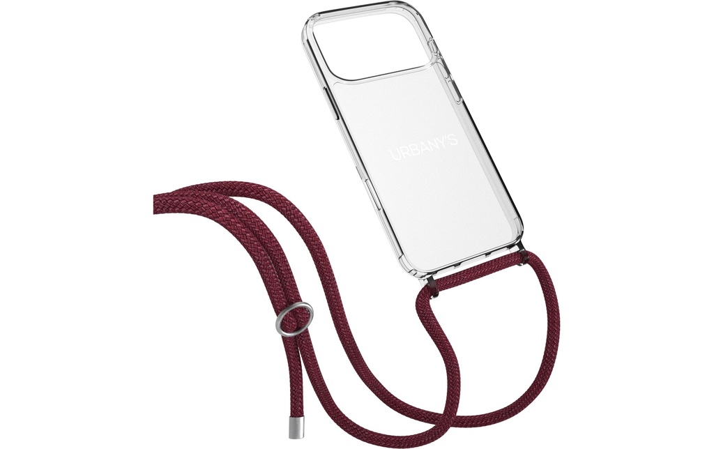 Urbany's Necklace Case RED WINE iPhone 17 Pro Max Bague en argent