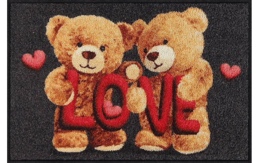 Salonlöwe Tapis de sol Love Teddys 50 x 75 cm