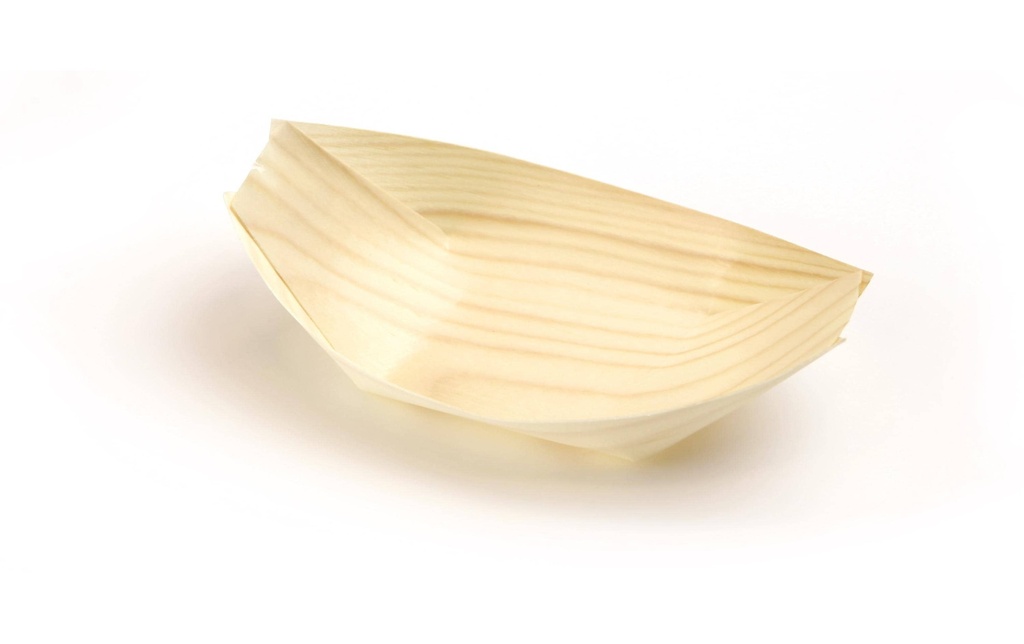 Sier Coupelle à amuse-bouches bateau en bois 8,5 x 17 cm, 50 Pièce/s