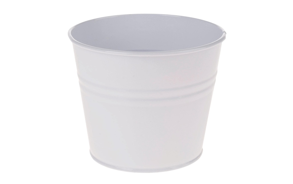 Opiflor Pot en zinc Jan 12 x 10 cm, Blanc