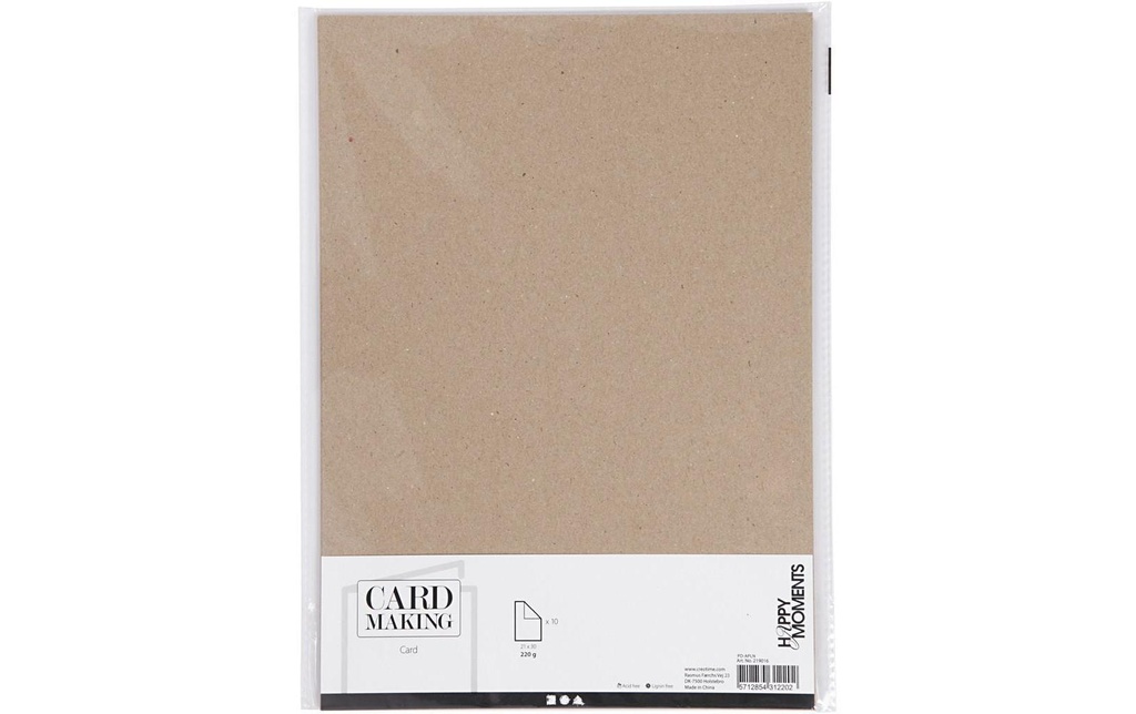 Creativ Company Papier cartonné A4, 10 feuilles, nature