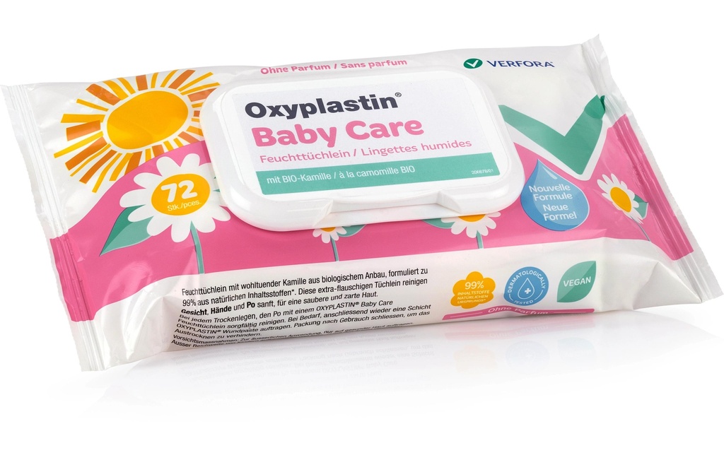 OXYPLASTIN Lingettes humides BabyCare 72 pcs.