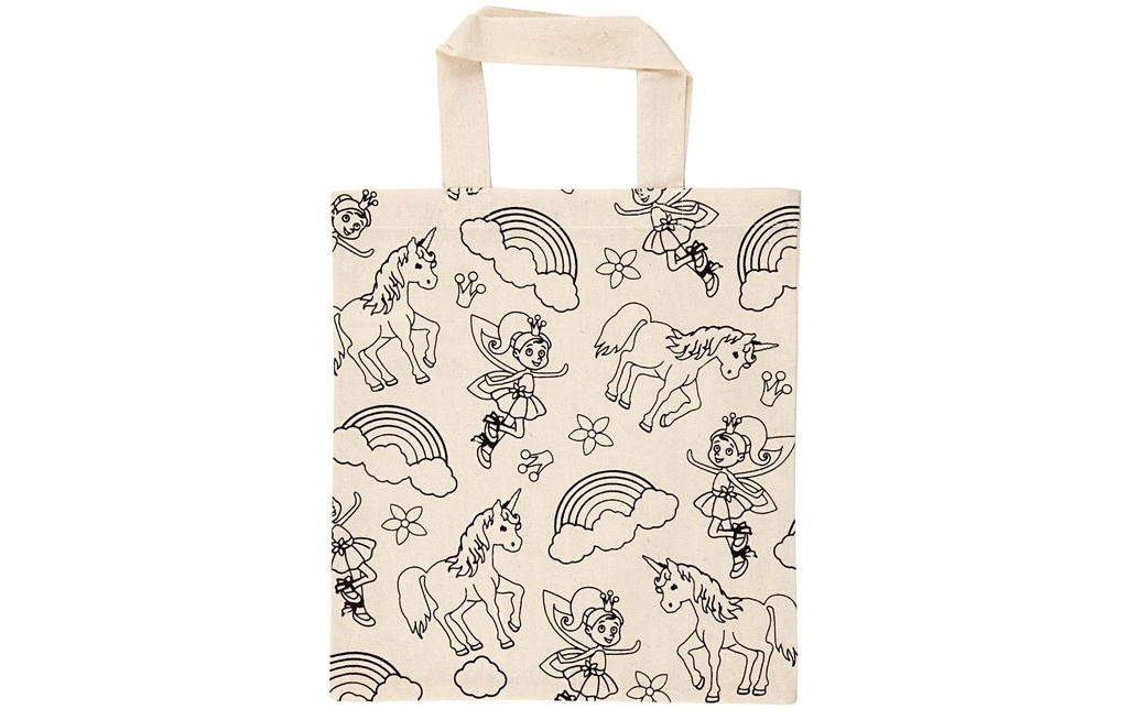Creativ Company Sac de transport Licorne 27.5 x 30 cm, Beige