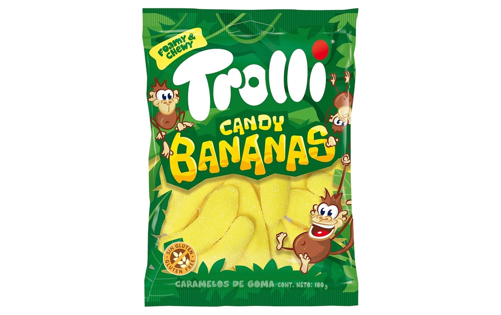 Trolli Bonbons gommeux Candy Bananas 100 g