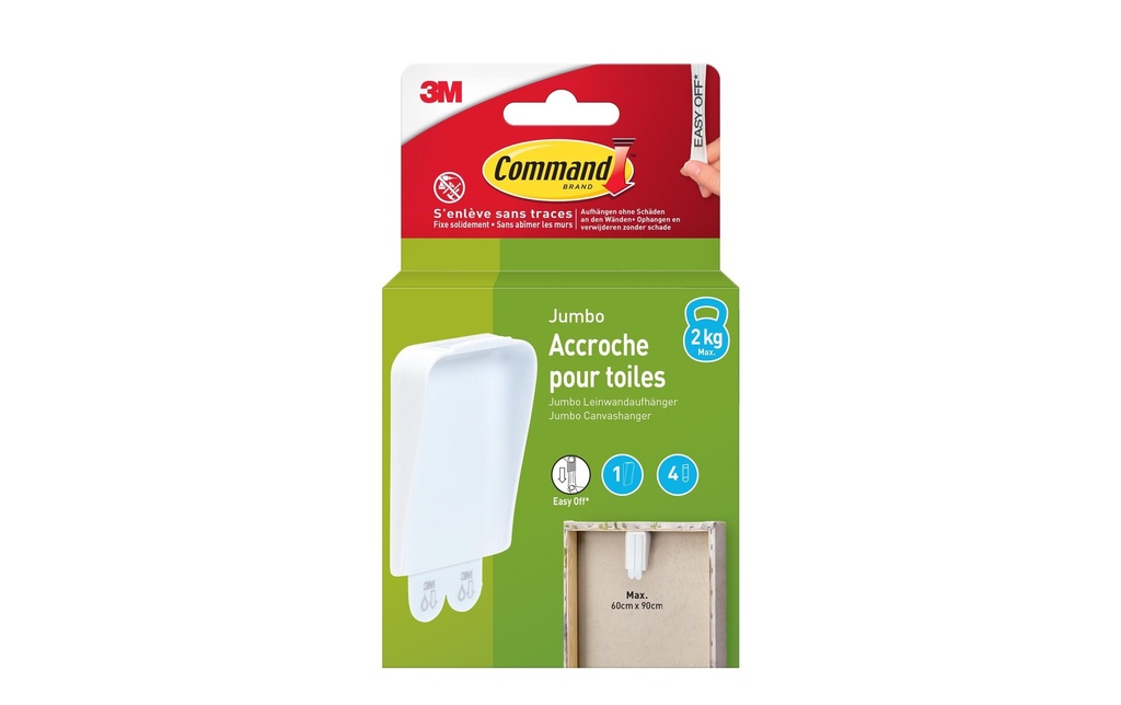 Command Pastille adhésive Command XL 2 kg, 5 Pièce/s, Blanc