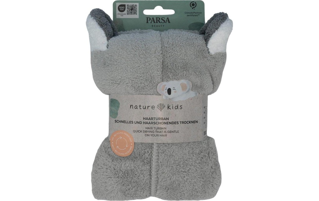 Parsa Beauty Nature Kids turban à cheveux avec oreilles de koala Gau, 1 pièce