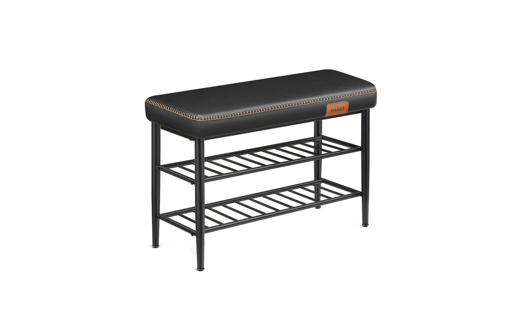 VASAGLE Organiseur à chaussures Ekho 80 x 50 cm, Noir