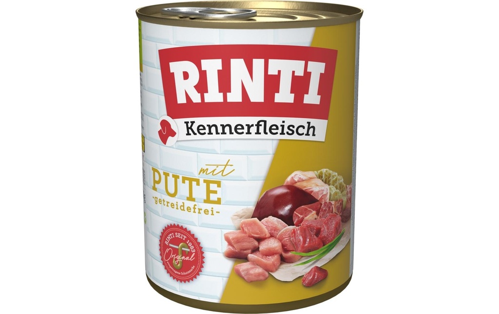 Rinti Alimentation humide Kennerfleisch pur boîte de dinde, 800 g