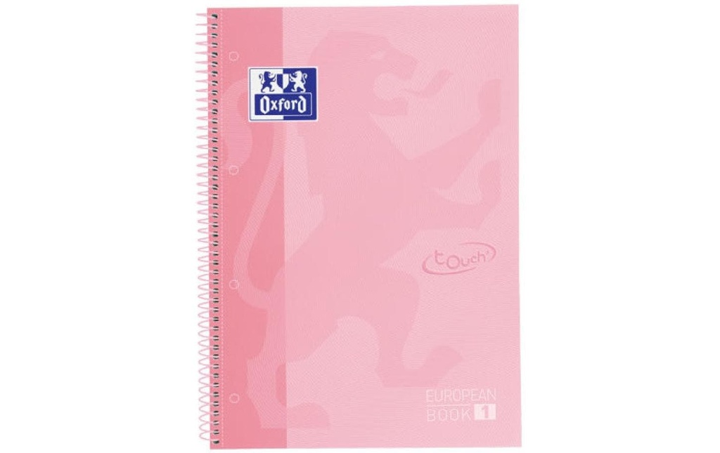 Oxford Bloc-notes School Touch A4+, ligné, rose pastel
