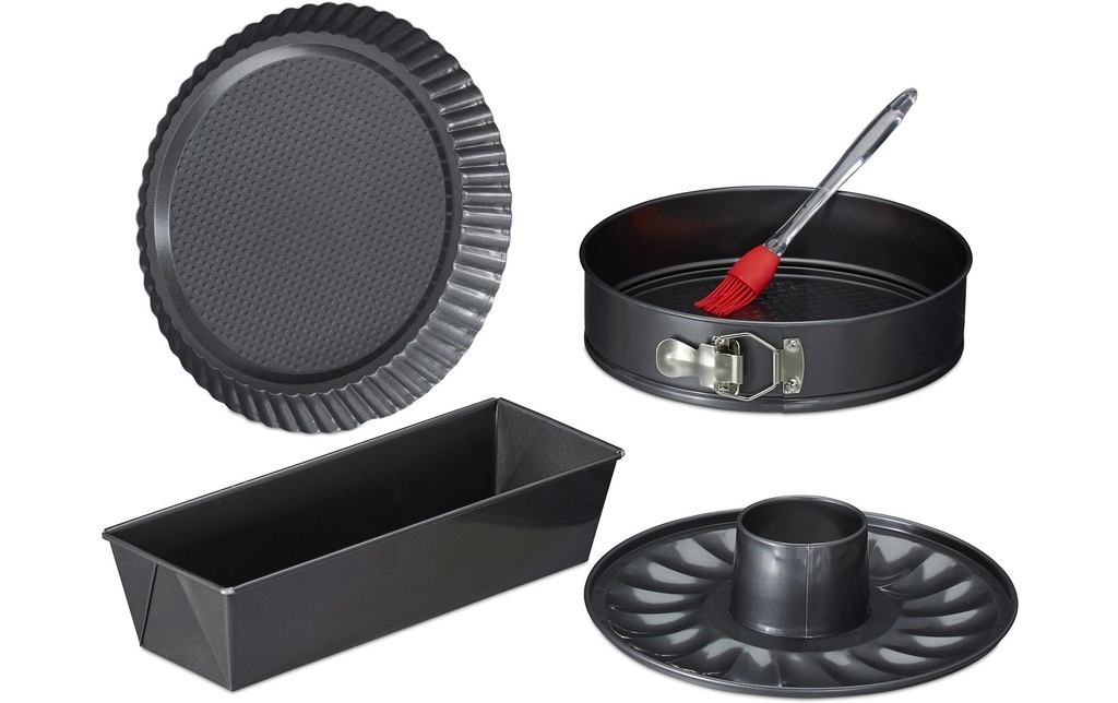 relaxdays Set di teglie da forno 5 pièces