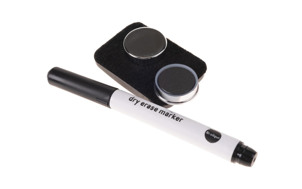 Bi-Office Effaceur pour tableau Whiteboard Kit Avec aimants