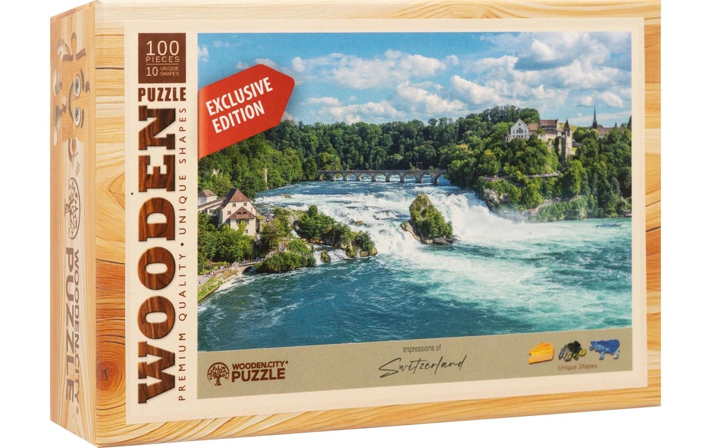 Wooden City Puzzle en bois Chutes du Rhin 100 pièces