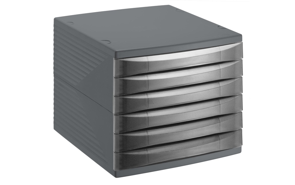 Rotho Boîte à tiroirs Quadra 6 anthracite