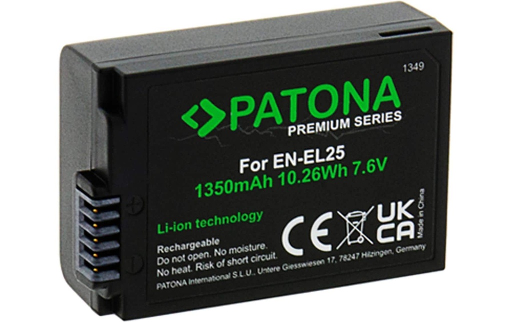 Patona Batterie pour Appareils photo numérique Nikon EN-EL25