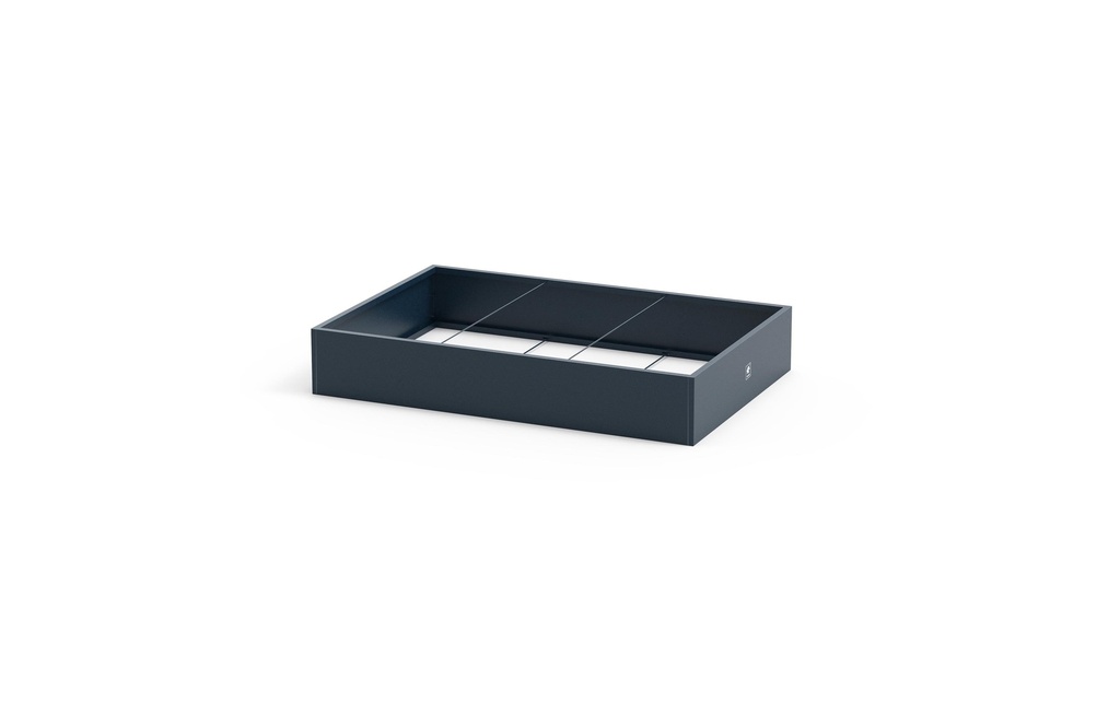 Herstera Jardinière à bords métalliques 25 150 x 100 x 25 cm Anthracite 25