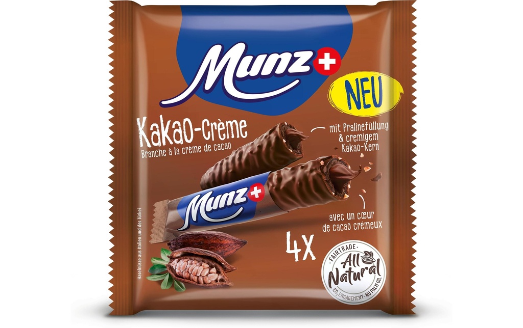 Munz Barres de chocolat Prügeli Extra cacao 4 x 22 g