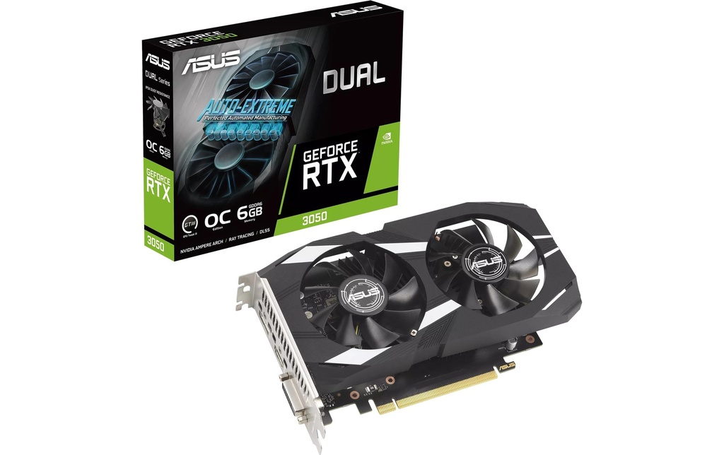 ASUS Carte graphique Dual GeForce RTX 3050 OC Edition 6 GB