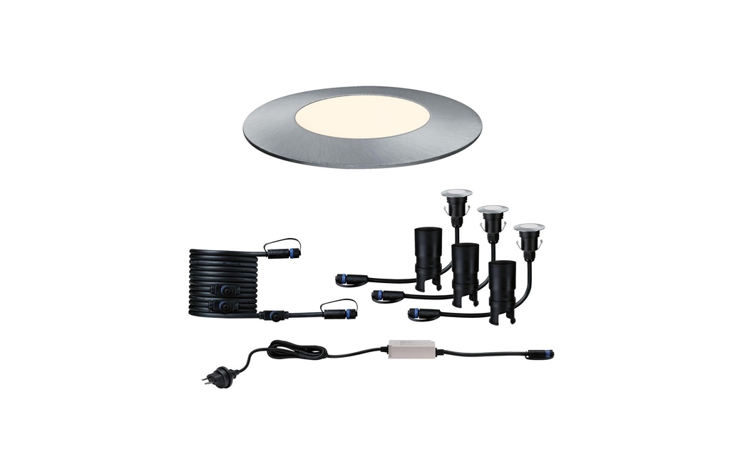 Paulmann Spot de jardin Plug & Shine Floor Mini 95° 3000 K, set de base