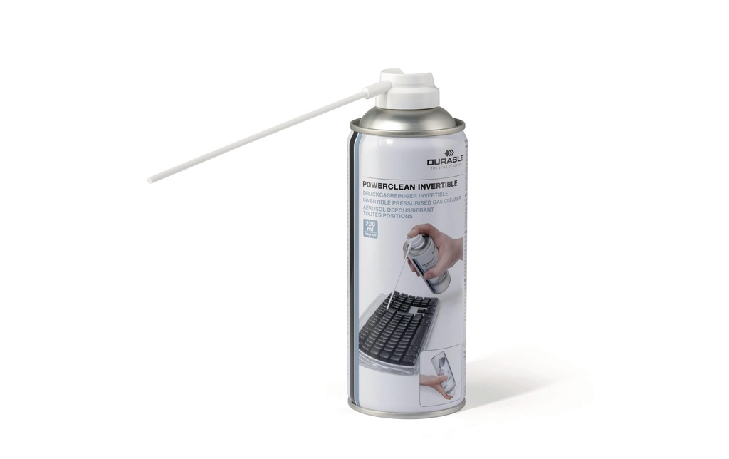 DURABLE Nettoyant à air comprimé Powerclean Invertible 200 ml