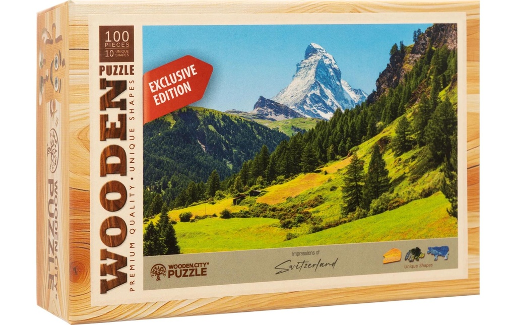 Wooden City Puzzle en bois Cervin 100 pièces