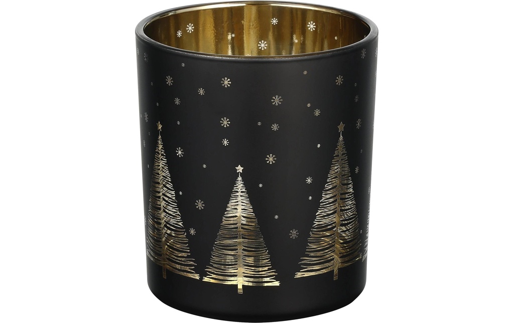 EGLO Photophore de Noël Lukut Ø 8.8 cm, Noir/Doré