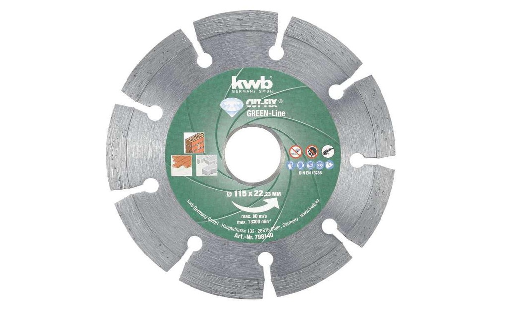kwb Disque à trancher Green-Line Diamant 115 mm