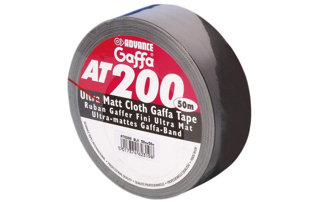 Advance Gaffa Tape AT200 50 mm x 50 m, Noir