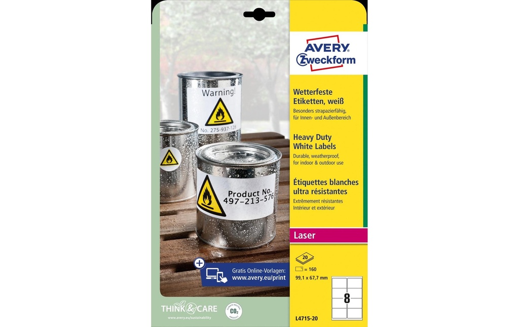 AVERY ZWECKFORM Etiquettes 99.1x67.7mm (20 pces)