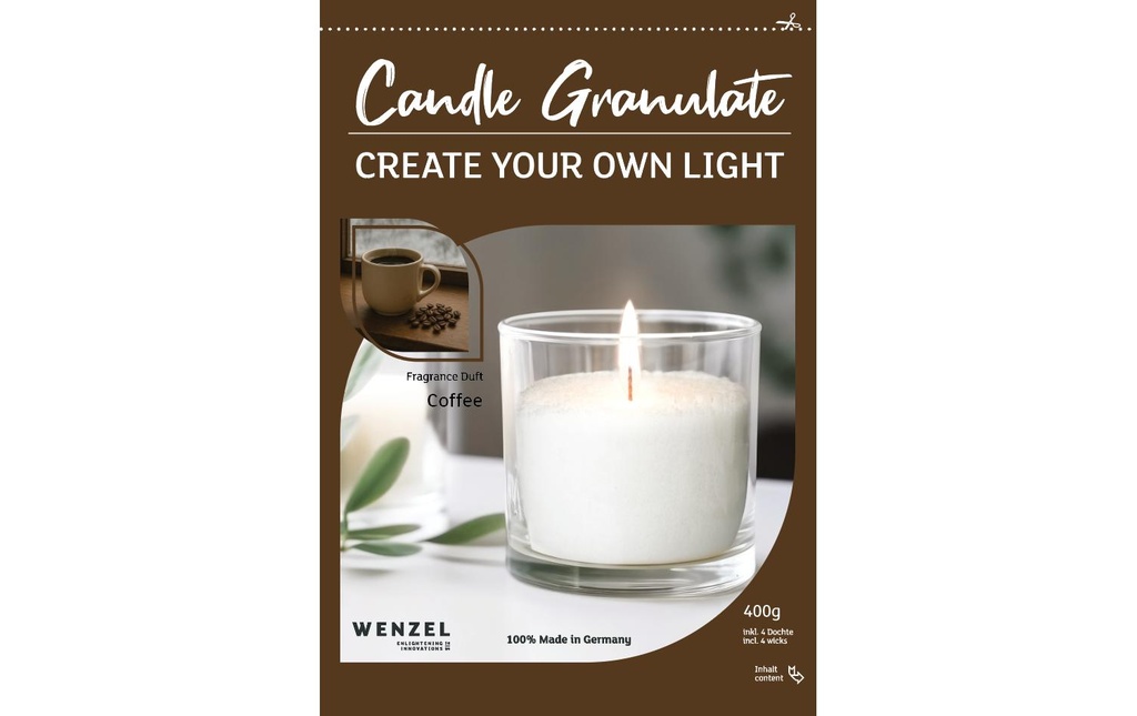 Wenzel Kerzen Granulés de cire Coffee 400 g