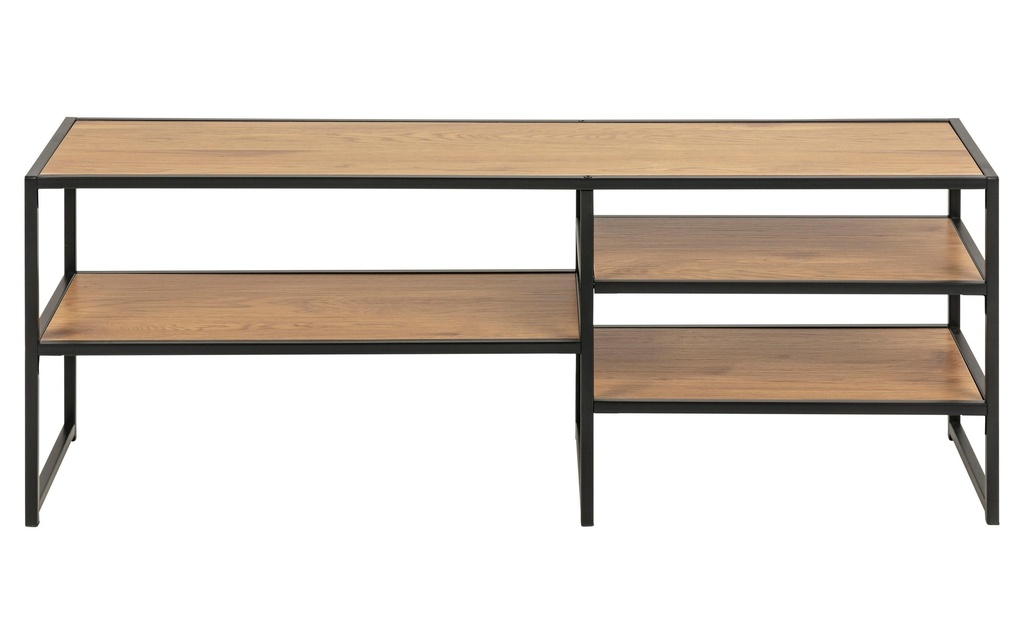 AC Design Meuble TV Seaford 120 x 33 x 46 cm, Noir/Nature