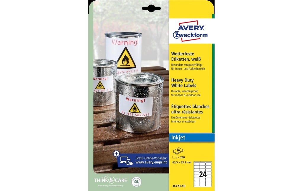 AVERY ZWECKFORM Etiquettes 63.5x33.9mm (10 pces)
